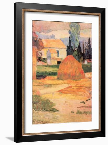 Farmhouses in Arles-Paul Gauguin-Framed Art Print