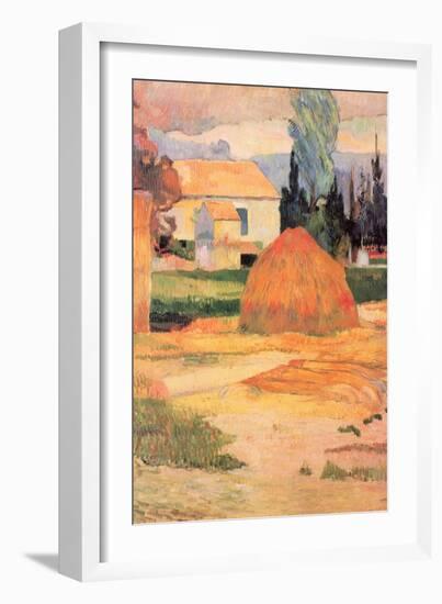 Farmhouses in Arles-Paul Gauguin-Framed Art Print
