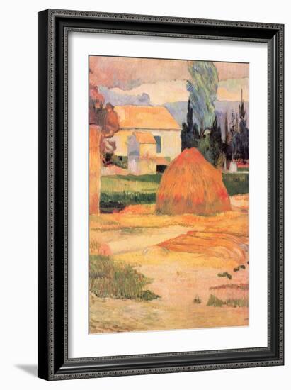 Farmhouses in Arles-Paul Gauguin-Framed Art Print