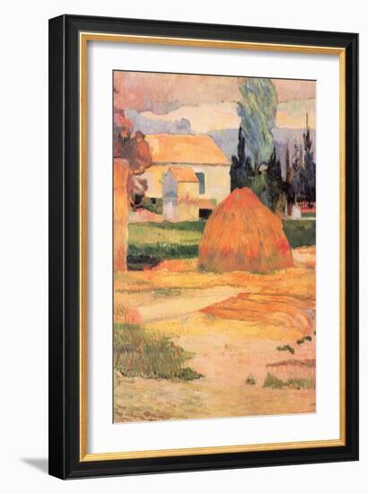 Farmhouses in Arles-Paul Gauguin-Framed Art Print