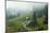 Farmhouses in Fog, Muchenland, Black Forest, Baden-Wurttemberg, Germany, Europe-Jochen Schlenker-Mounted Photographic Print