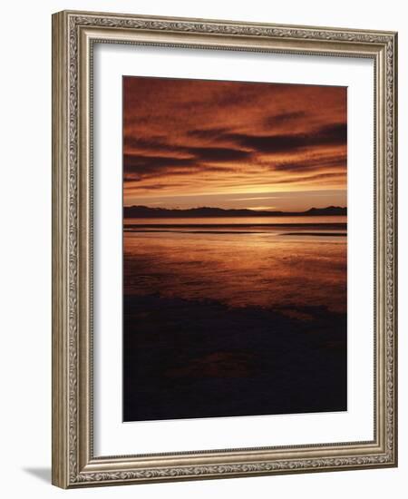 Farmington Bay, Great Salt Lake, Antelope Island, Stansbury Island, Great Basin, Utah, USA-Scott T. Smith-Framed Photographic Print