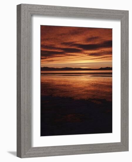 Farmington Bay, Great Salt Lake, Antelope Island, Stansbury Island, Great Basin, Utah, USA-Scott T. Smith-Framed Photographic Print