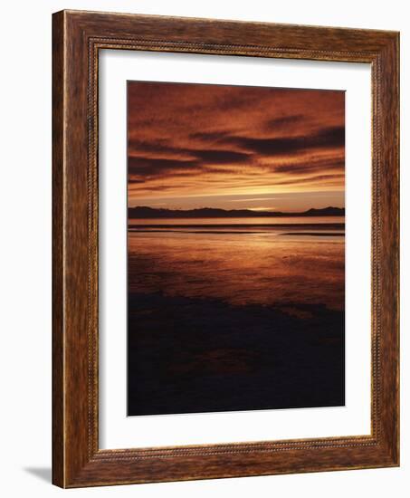 Farmington Bay, Great Salt Lake, Antelope Island, Stansbury Island, Great Basin, Utah, USA-Scott T. Smith-Framed Photographic Print