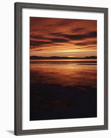 Farmington Bay, Great Salt Lake, Antelope Island, Stansbury Island, Great Basin, Utah, USA-Scott T. Smith-Framed Photographic Print