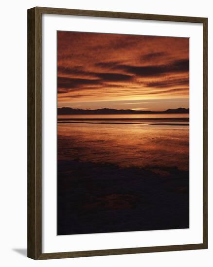 Farmington Bay, Great Salt Lake, Antelope Island, Stansbury Island, Great Basin, Utah, USA-Scott T. Smith-Framed Photographic Print