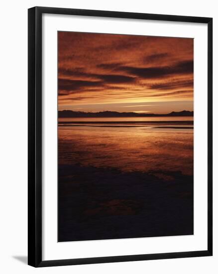 Farmington Bay, Great Salt Lake, Antelope Island, Stansbury Island, Great Basin, Utah, USA-Scott T. Smith-Framed Photographic Print