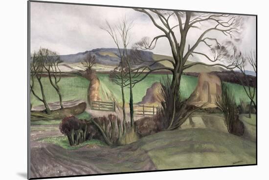 Farmland in Autumn-John Northcote Nash-Mounted Giclee Print