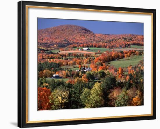 Farmland near Pomfret, Vermont, USA-Charles Sleicher-Framed Photographic Print