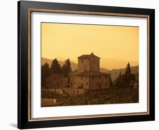 Farms and Vines, Tuscany, Italy-J Lightfoot-Framed Photographic Print