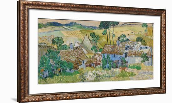 Farms Near Auvers-Vincent Van Gogh-Framed Premium Giclee Print