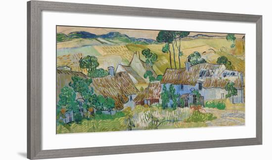 Farms Near Auvers-Vincent Van Gogh-Framed Premium Giclee Print