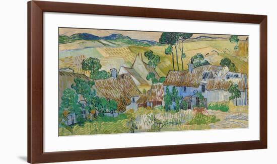 Farms Near Auvers-Vincent Van Gogh-Framed Premium Giclee Print