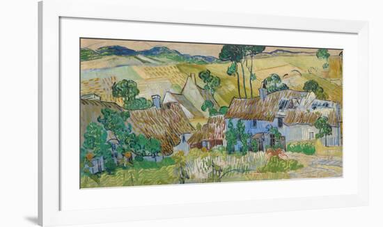 Farms Near Auvers-Vincent Van Gogh-Framed Premium Giclee Print