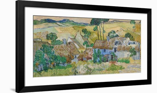 Farms Near Auvers-Vincent Van Gogh-Framed Premium Giclee Print