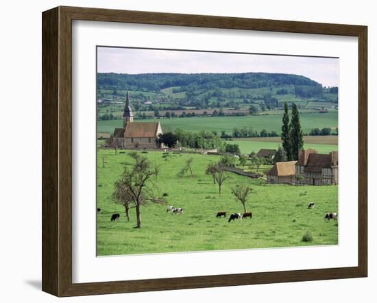 Farms Near Vieux-Pont-En-Ange, Near Boissey, Basse Normandie (Normandy), France-Adam Woolfitt-Framed Photographic Print