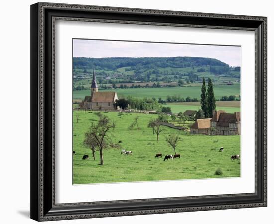 Farms Near Vieux-Pont-En-Ange, Near Boissey, Basse Normandie (Normandy), France-Adam Woolfitt-Framed Photographic Print