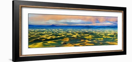 Farmscape Panorama V-James McLoughlin-Framed Photographic Print