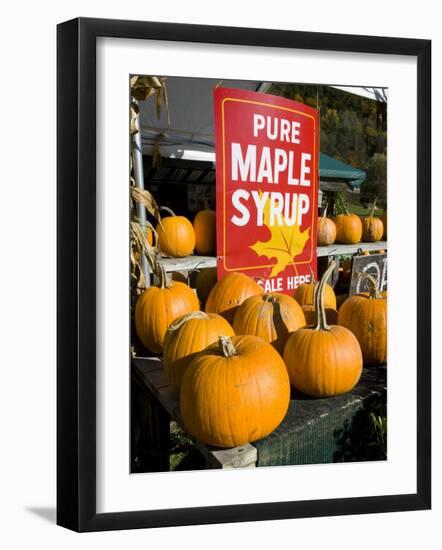 Farmstand at Hunter's Acres Farm in Claremont, New Hampshire, USA-Jerry & Marcy Monkman-Framed Photographic Print