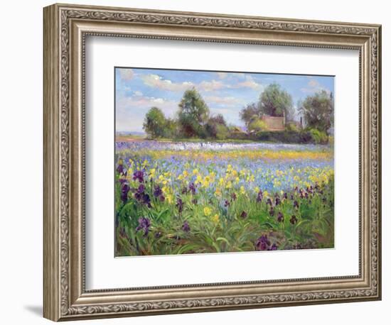 Farmstead and Iris Field, 1992-Timothy Easton-Framed Giclee Print