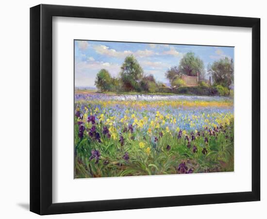 Farmstead and Iris Field, 1992-Timothy Easton-Framed Giclee Print