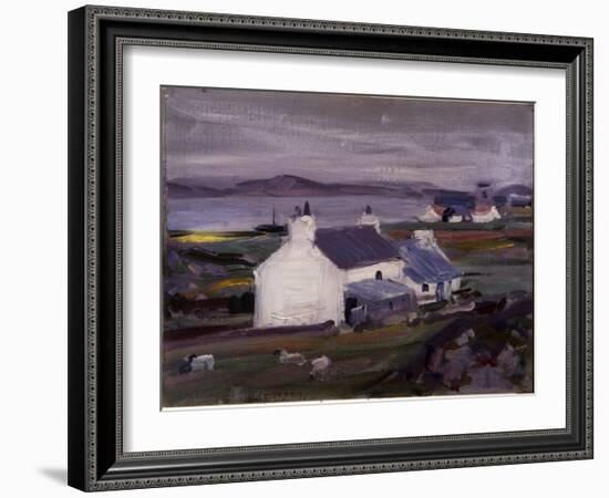 Farmsteading, Iona, Auchabhaich Croft-Francis Campbell Boileau Cadell-Framed Giclee Print