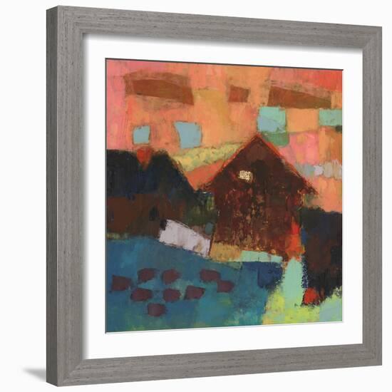 Farmville Barn-Sue Jachimiec-Framed Art Print