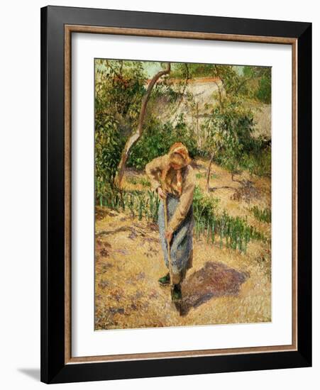 Farmwoman Digging-Camille Pissarro-Framed Giclee Print