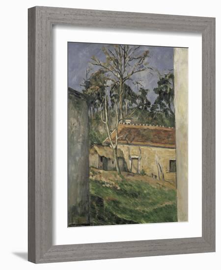 Farmyard, 1879-Paul Cézanne-Framed Giclee Print