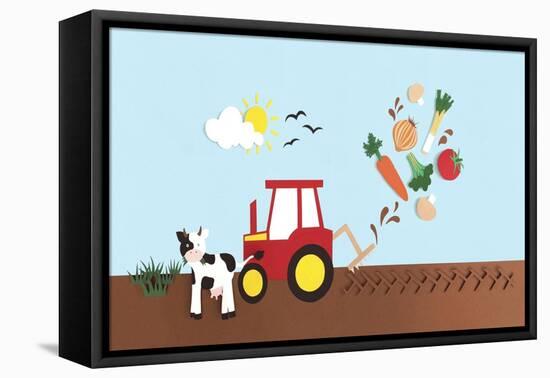 Farmyard, 2016-Isobel Barber-Framed Premier Image Canvas