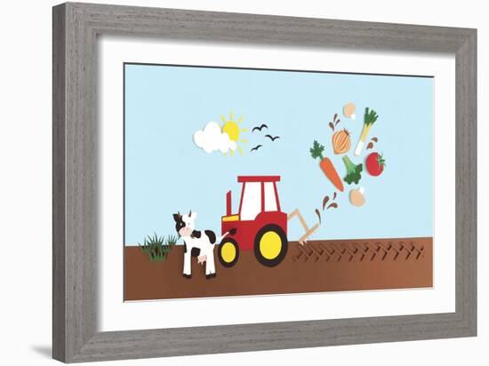 Farmyard, 2016-Isobel Barber-Framed Giclee Print