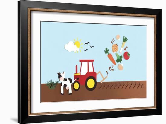 Farmyard, 2016-Isobel Barber-Framed Giclee Print