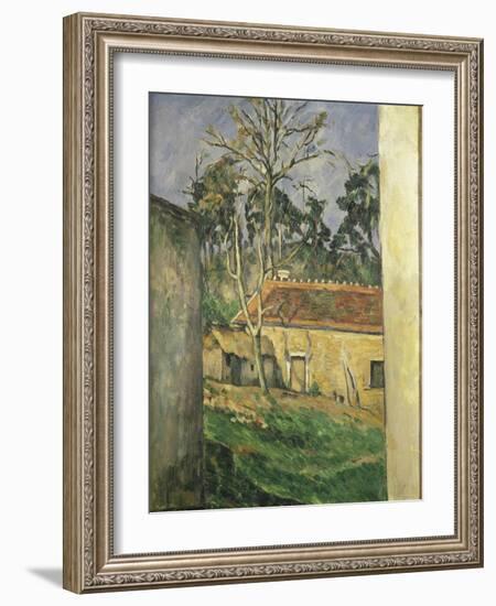 Farmyard at Auvers, 1879-80-Paul Cézanne-Framed Giclee Print