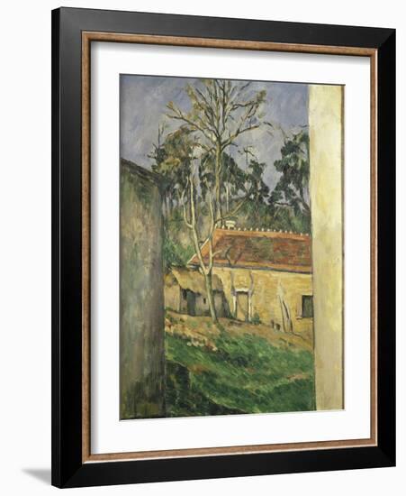 Farmyard at Auvers, 1879-80-Paul Cézanne-Framed Giclee Print