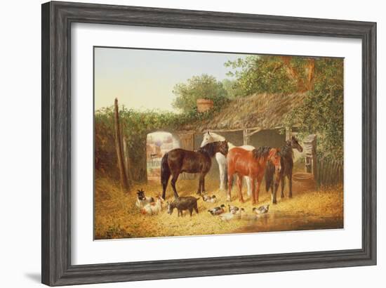 Farmyard Companions-John Frederick Herring Jnr-Framed Giclee Print