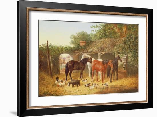 Farmyard Companions-John Frederick Herring Jnr-Framed Giclee Print