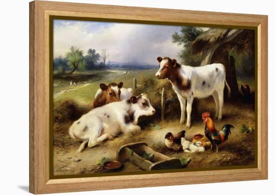 Farmyard Friends, 1923-Walter Hunt-Framed Premier Image Canvas