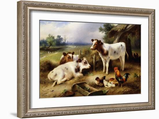 Farmyard Friends, 1923-Walter Hunt-Framed Giclee Print