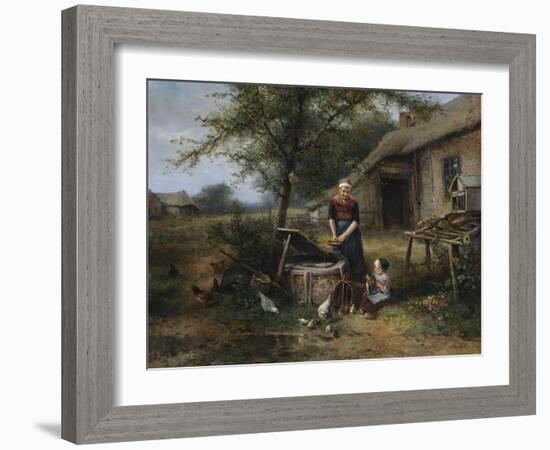 Farmyard Happiness-Jan Mari Henri Ten Kate-Framed Giclee Print