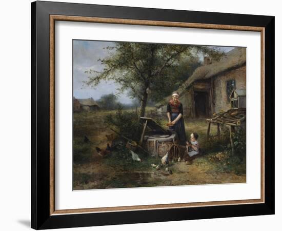 Farmyard Happiness-Jan Mari Henri Ten Kate-Framed Giclee Print
