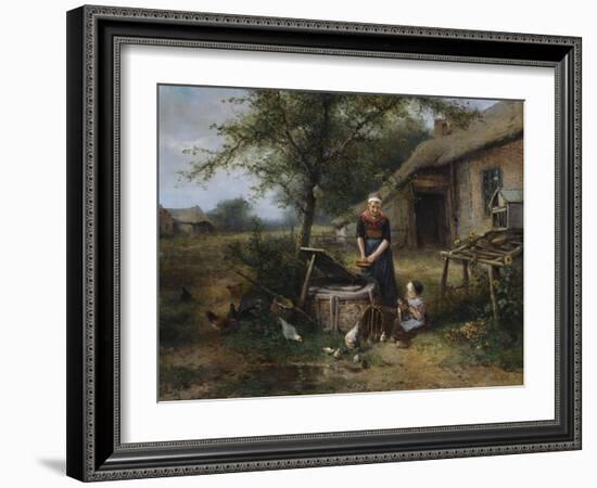 Farmyard Happiness-Jan Mari Henri Ten Kate-Framed Giclee Print