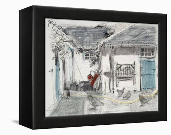 Farmyard Hens-Felicity House-Framed Premier Image Canvas