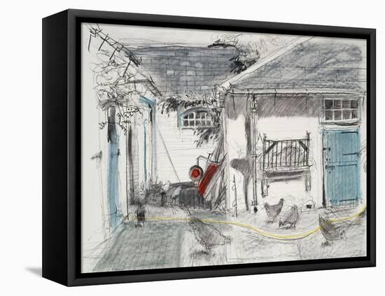 Farmyard Hens-Felicity House-Framed Premier Image Canvas