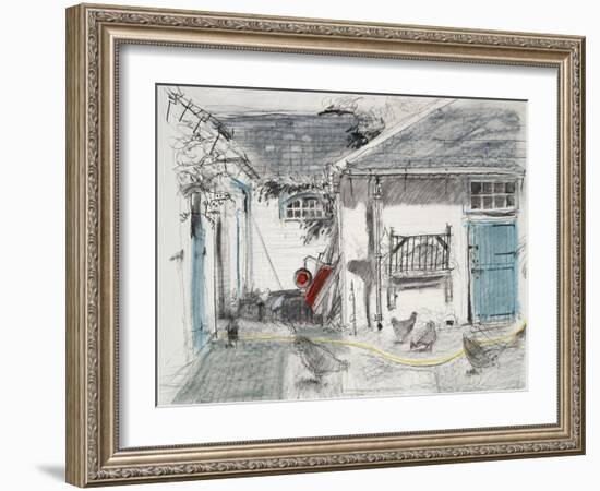 Farmyard Hens-Felicity House-Framed Giclee Print