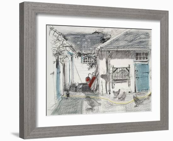 Farmyard Hens-Felicity House-Framed Giclee Print