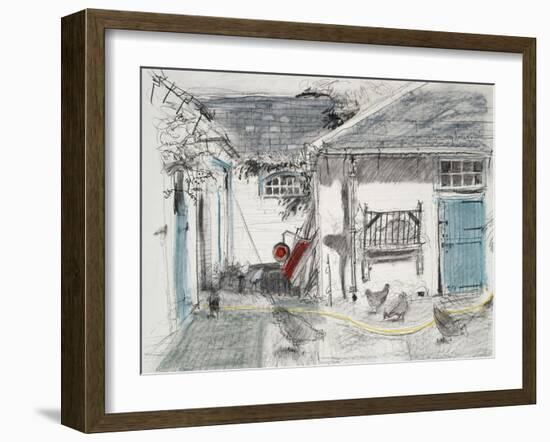 Farmyard Hens-Felicity House-Framed Giclee Print