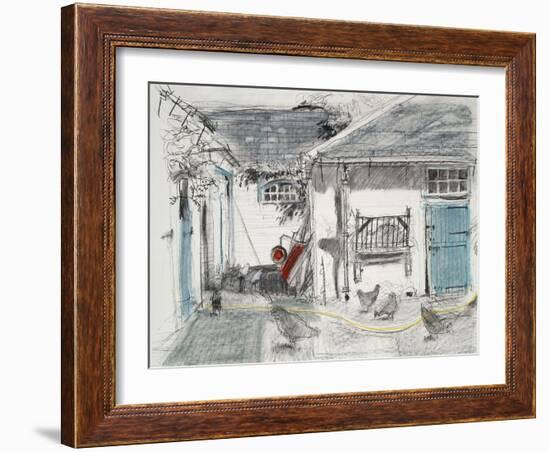 Farmyard Hens-Felicity House-Framed Giclee Print