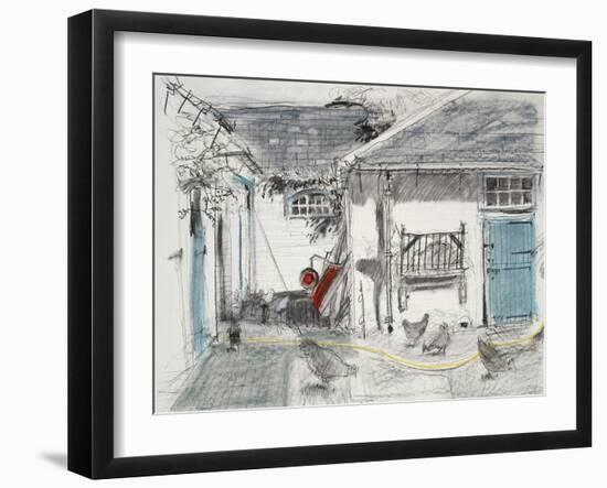 Farmyard Hens-Felicity House-Framed Giclee Print