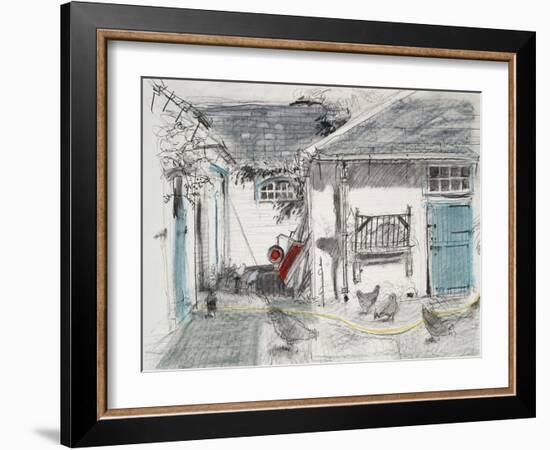 Farmyard Hens-Felicity House-Framed Giclee Print