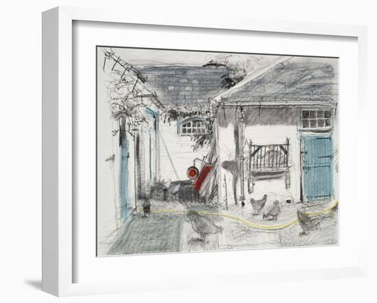 Farmyard Hens-Felicity House-Framed Giclee Print